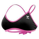 TYR Durafast Crosscutfit Tie Back Top Black/Pink Two Piece Suits