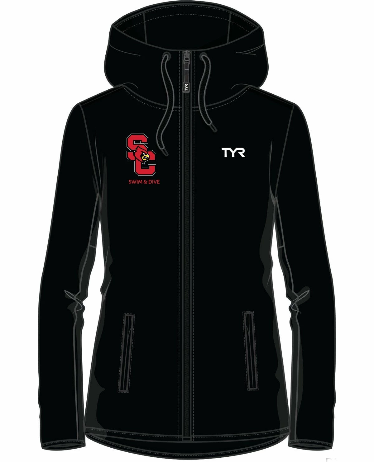TYR SCHS Warmup Hoodie - Female Scott County Schools 3 TYR SCHS Warmup Hoodie - Female Scott County Schools